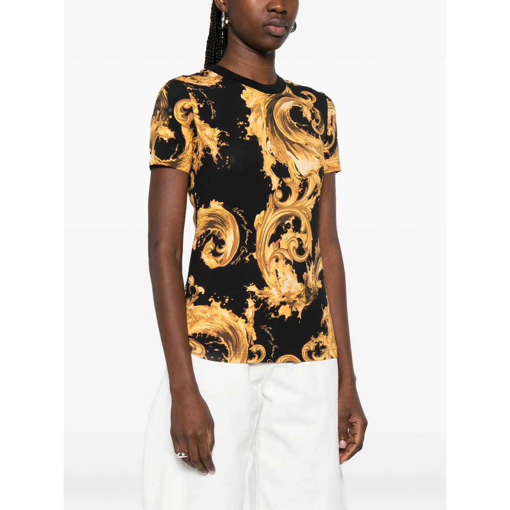 Couture Baroque Print T-Shirt Jeans