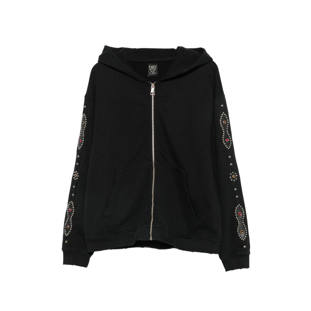 Htc Stud-embellished Zip-up Hoodie