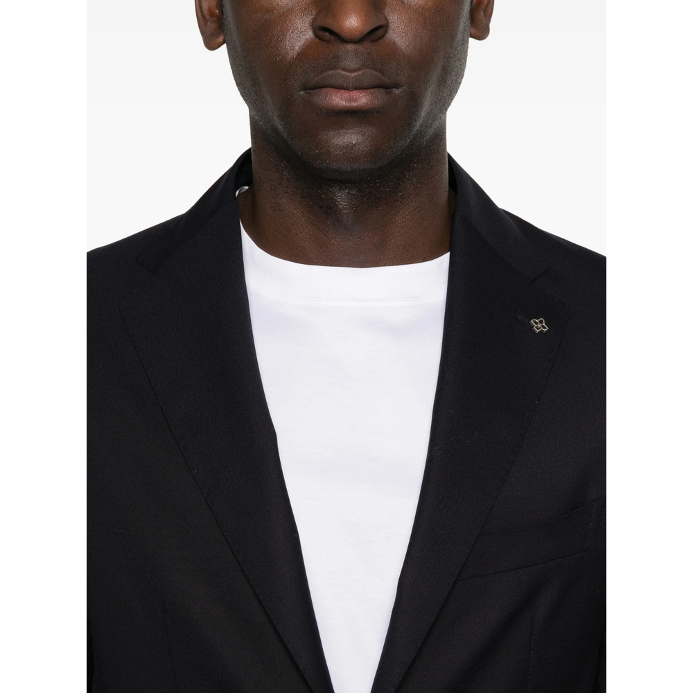 Notched-Lapel Patch-Pocket Blazer