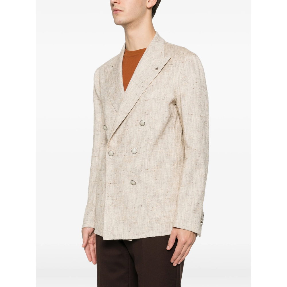 Peak-Lapel Double-Breasted Blazer