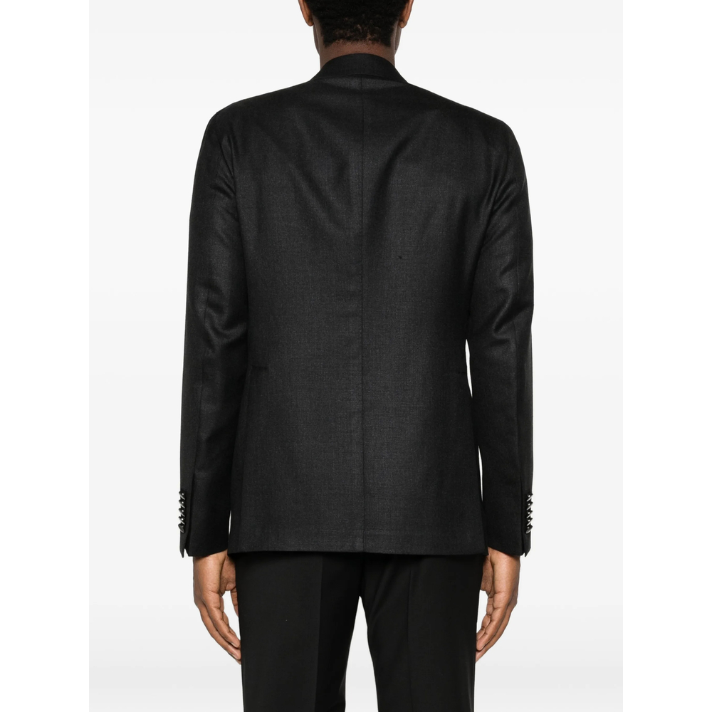 Double-Breasted Peak-Lapels Blazer