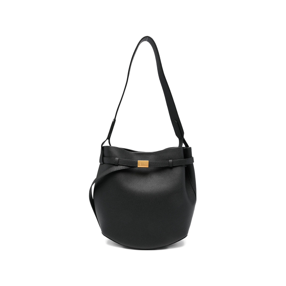 System Leather Shoulder Bag In Black