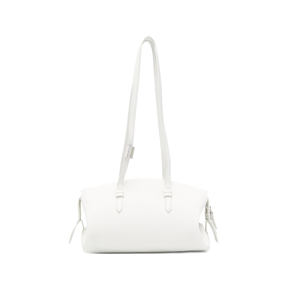 System Leather Shoulder Bag In White