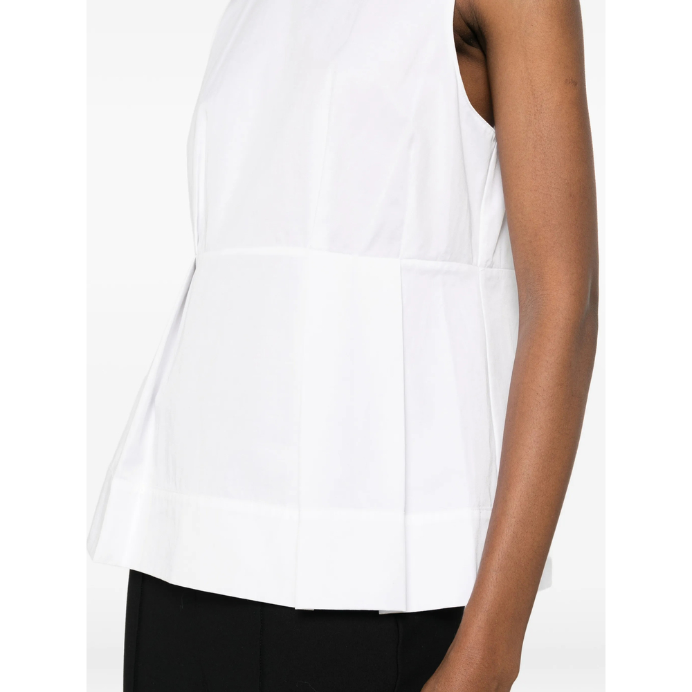 Pleated Sleeveless Top