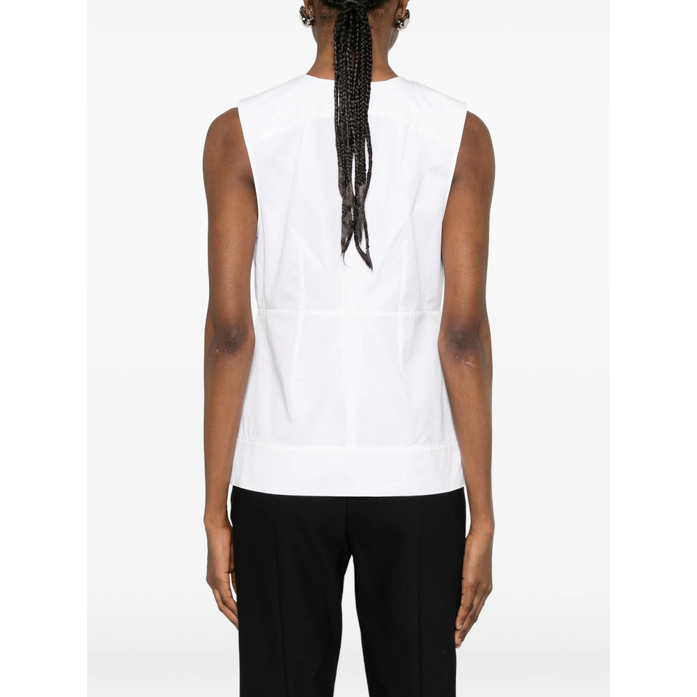 Pleated Sleeveless Top