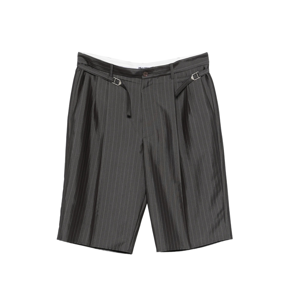 Magliano Pinstripe Buckled-tabs Shorts