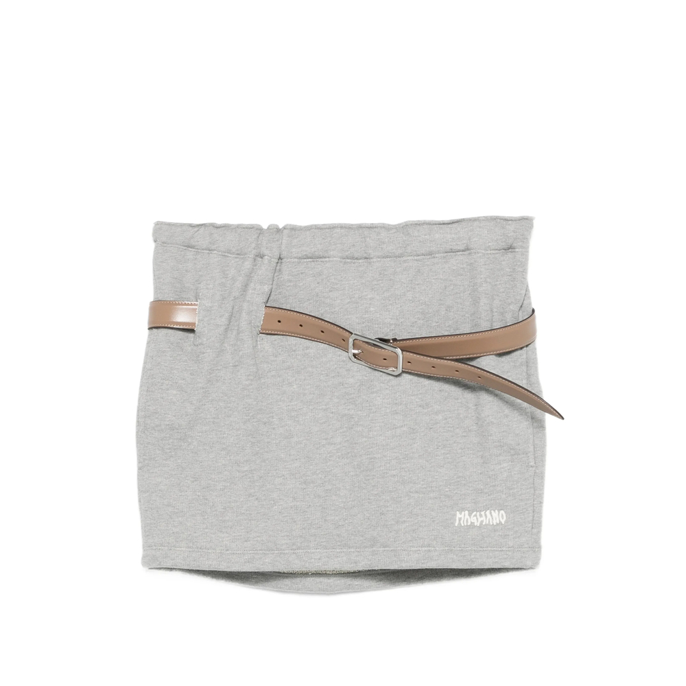 Magliano Provincia Logo-detail Mini Skirt In Gray