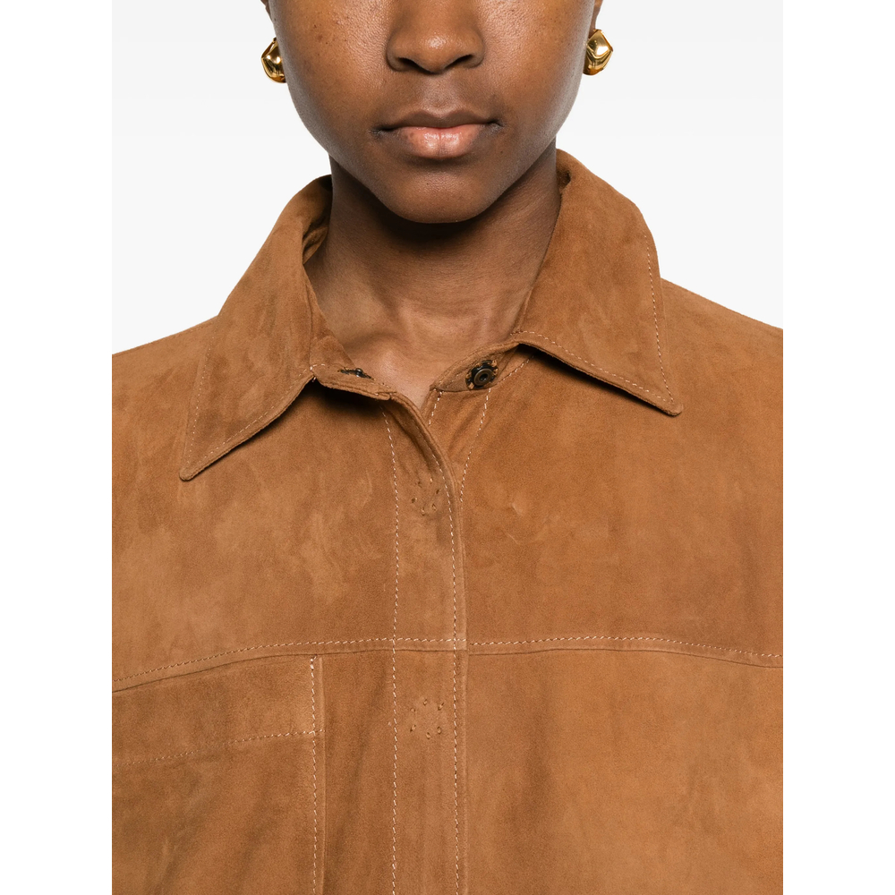 Leather Shirt Jacket