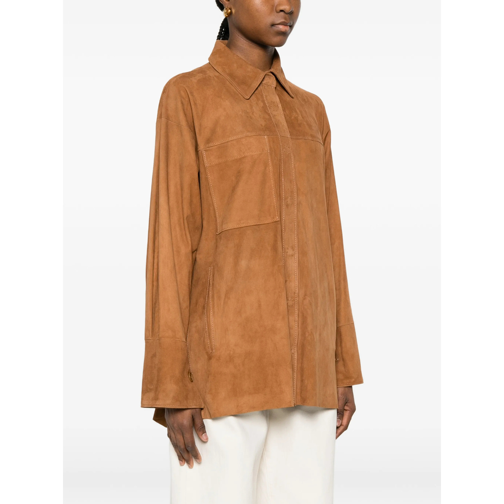 Leather Shirt Jacket