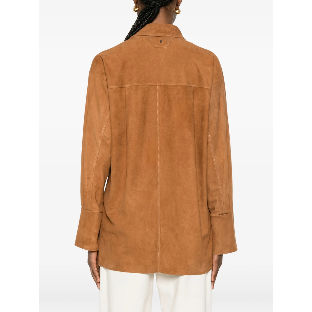 Leather Shirt Jacket