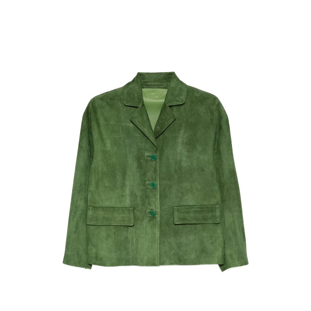 Santoro Button Pocket Jacket In Green
