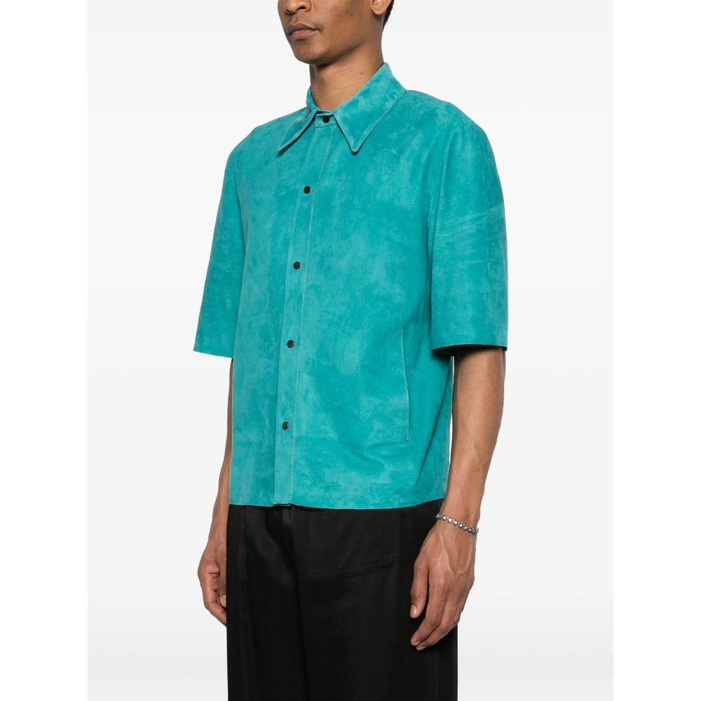 Button-Up Short-Sleeve Overshirt