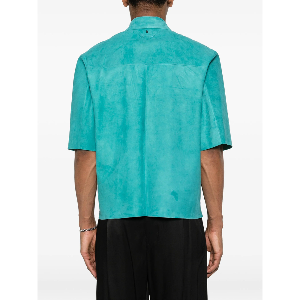 Button-Up Short-Sleeve Overshirt