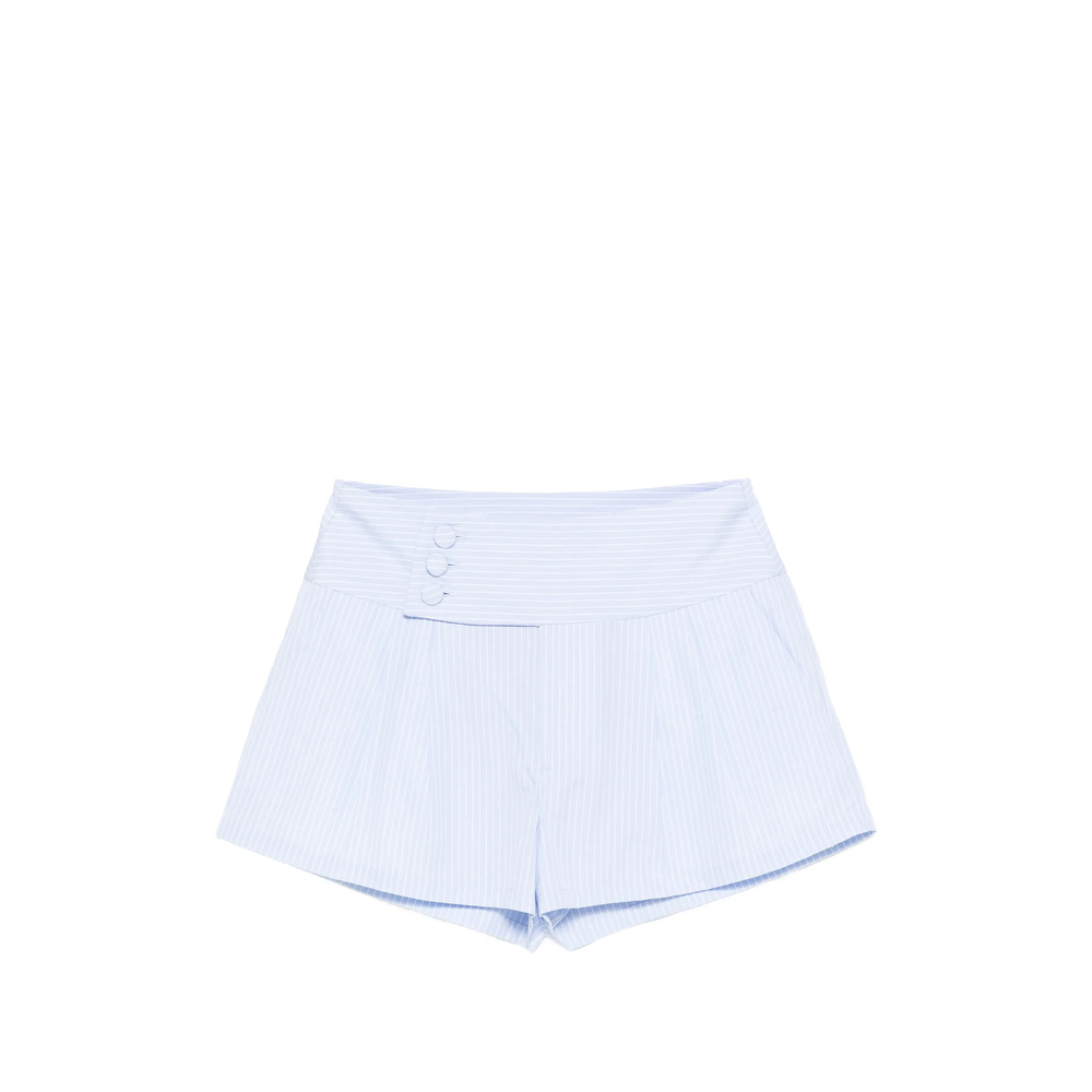 Frame Button Striped Shorts In Blue