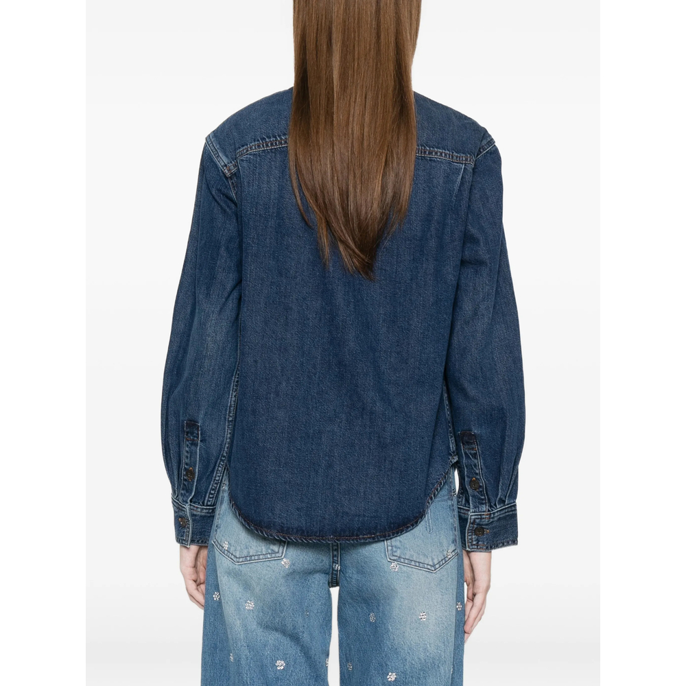 Patch-Pocket Denim Shirt