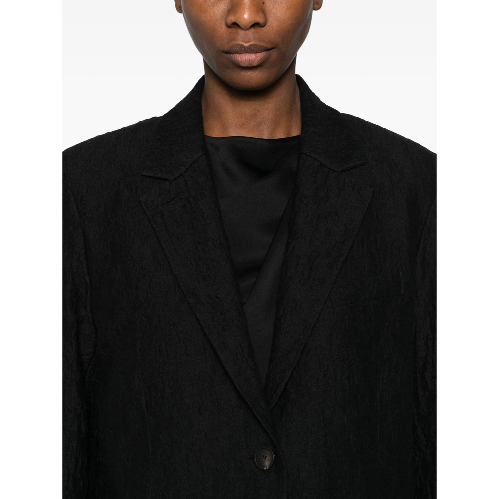 Textured Single-Breasted Jacket