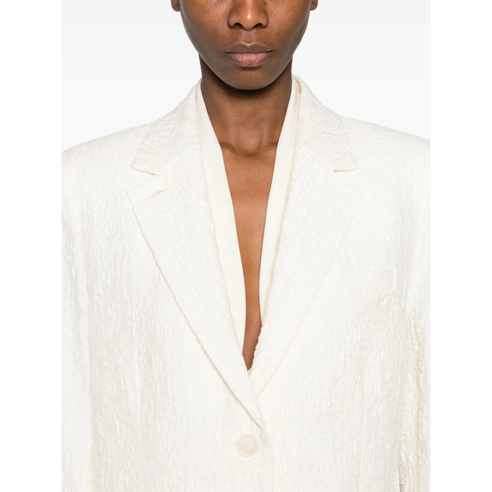 Textured Single-Breasted Jacket