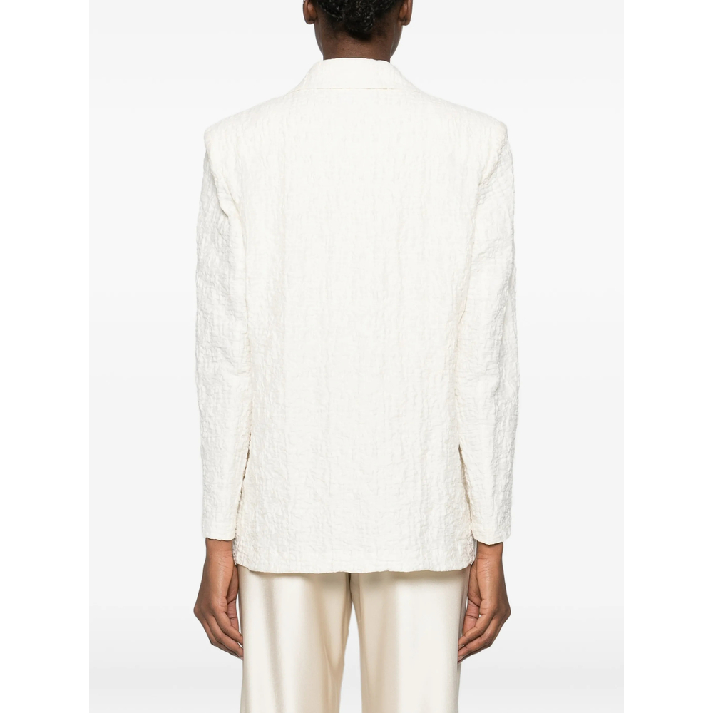 Textured Single-Breasted Jacket