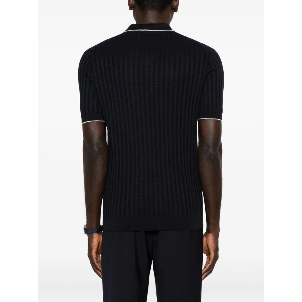 Ribbed V-Neck T-Shirt