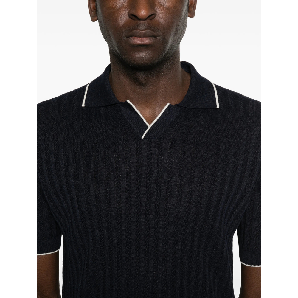Ribbed V-Neck T-Shirt