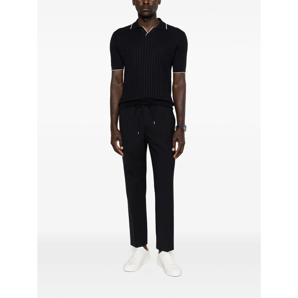 Ribbed V-Neck T-Shirt