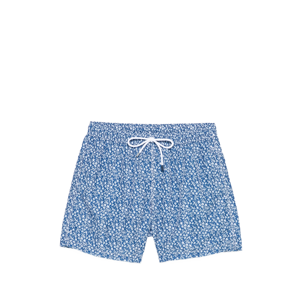Fedeli Drawstring Printed Swim Shorts