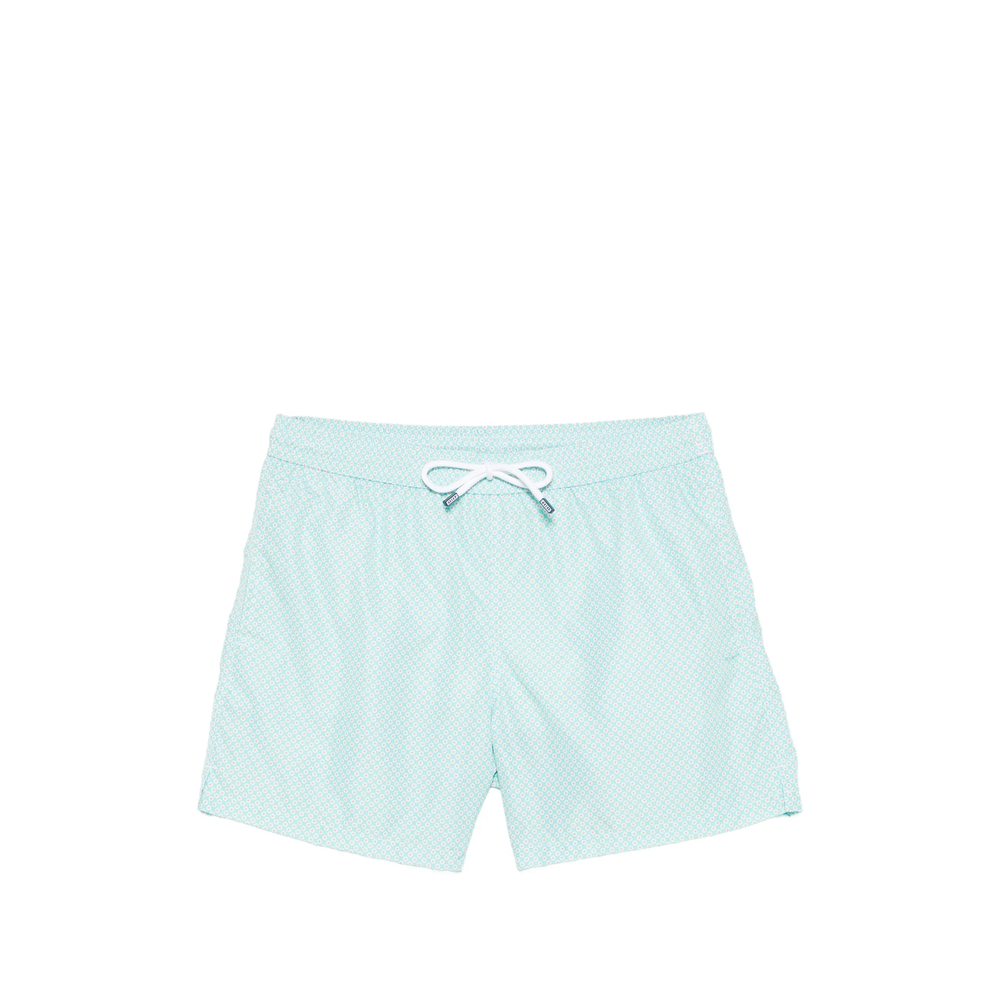 Fedeli Drawstring Patterned Swim Shorts