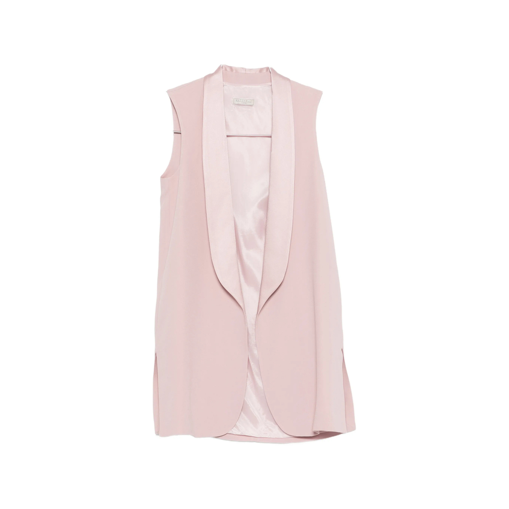Antonelli Shawl-collar Gilet In Pink