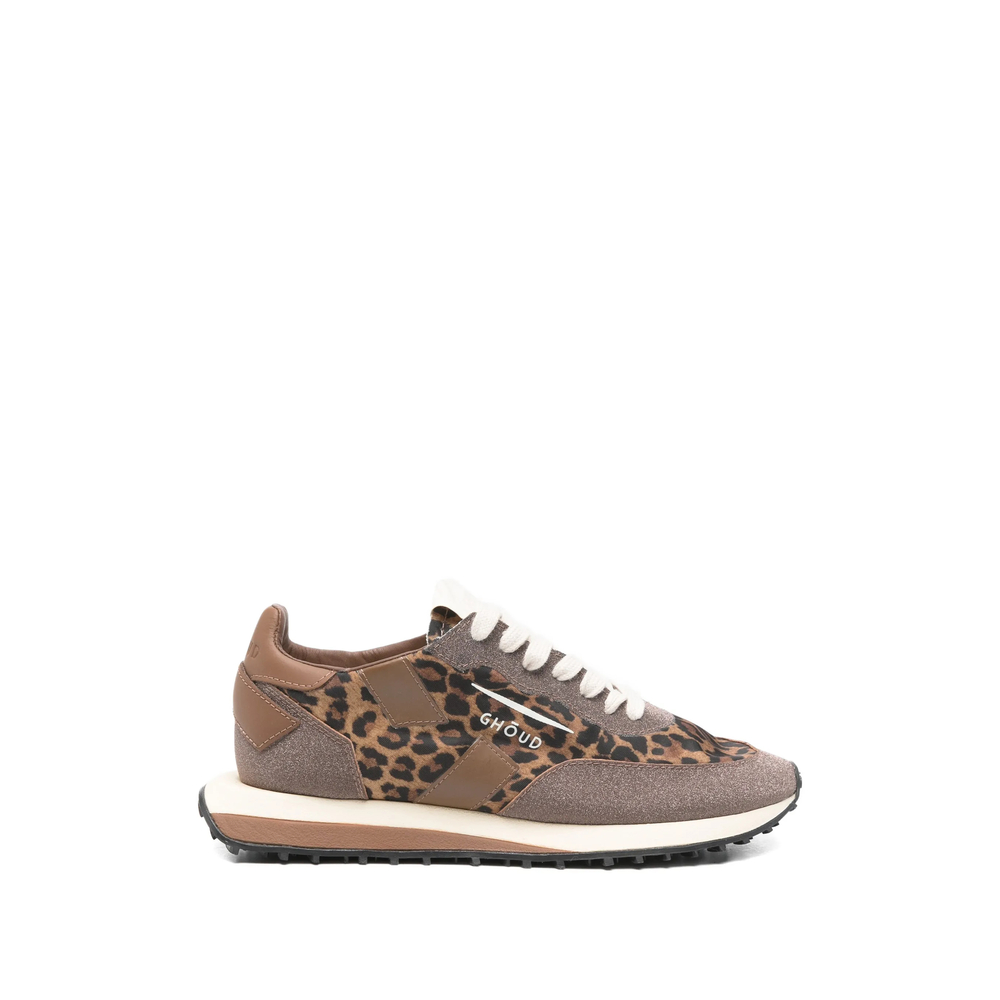 Ghoud Leopard-print Lace-up Sneakers