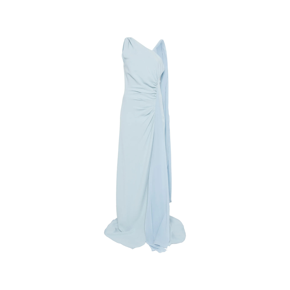 De Santis Gathered One-shoulder Dress