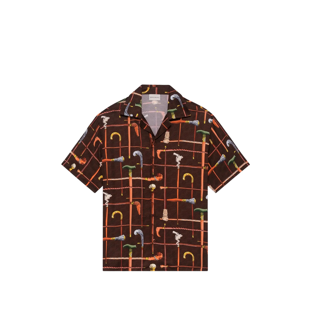 Drôle De Monsieur Spread-collar Print Shirt