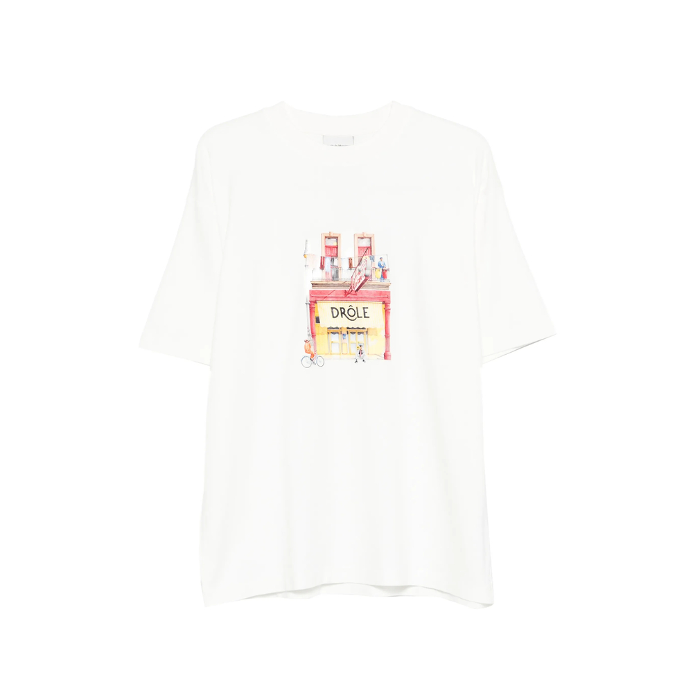 Drole De Monsieur Café Front-print T-shirt