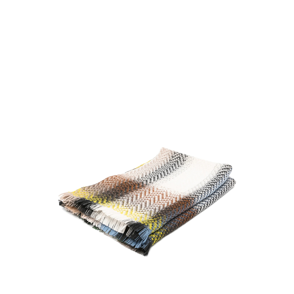 Missoni Home Check New Zig-zag Fringed Throw