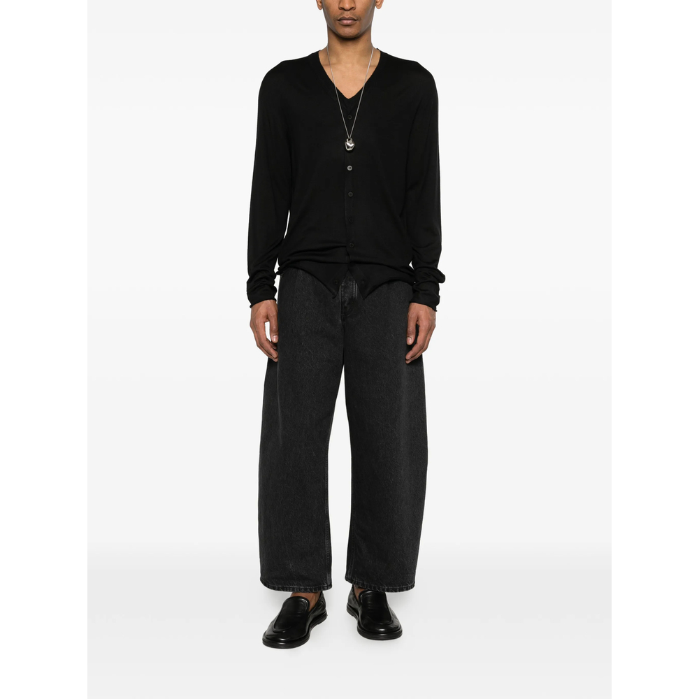 Button V-Neck Cardigan
