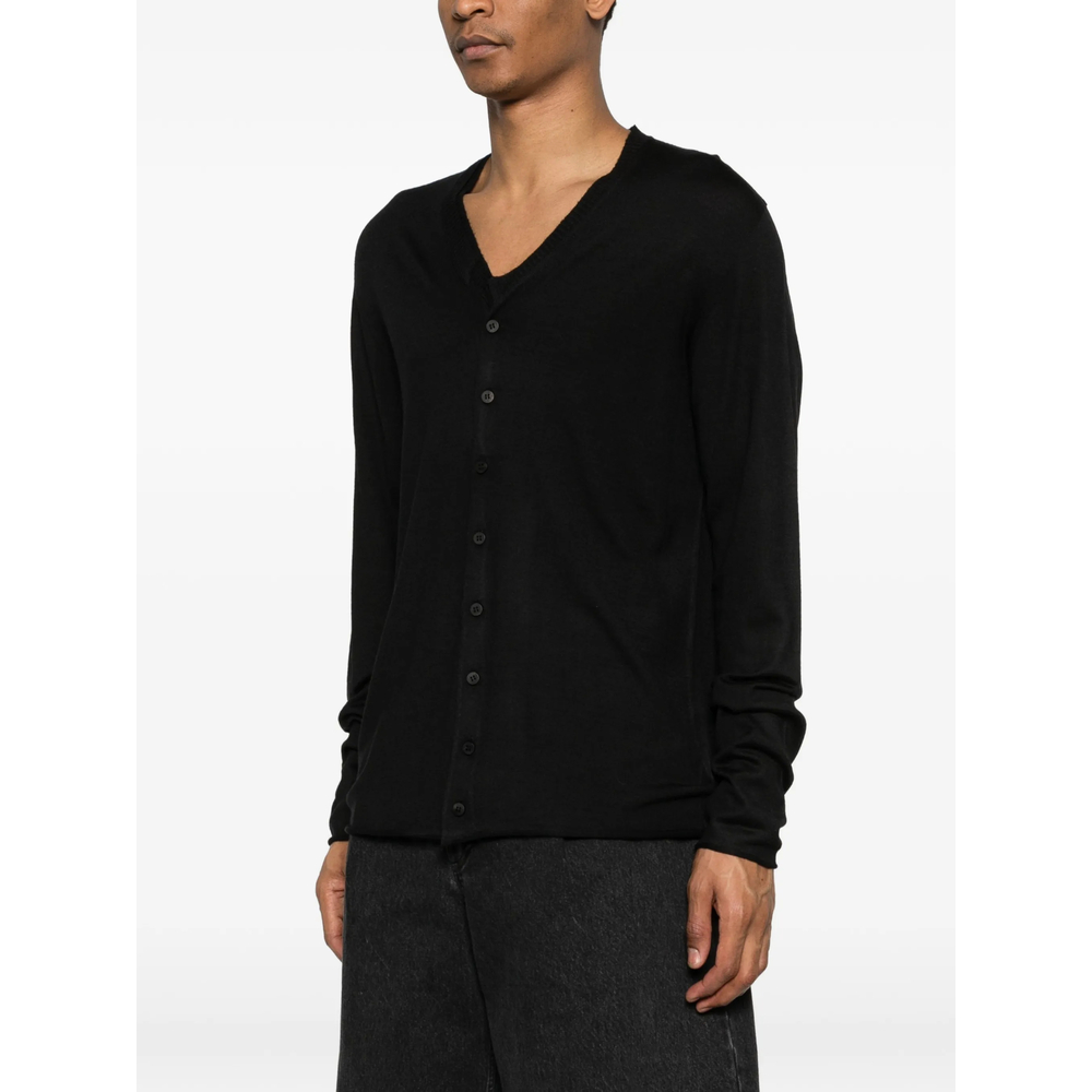 Button V-Neck Cardigan
