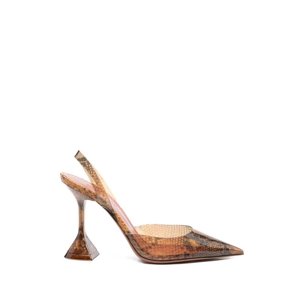 Amina Muaddi Holli Snake-effect Pumps