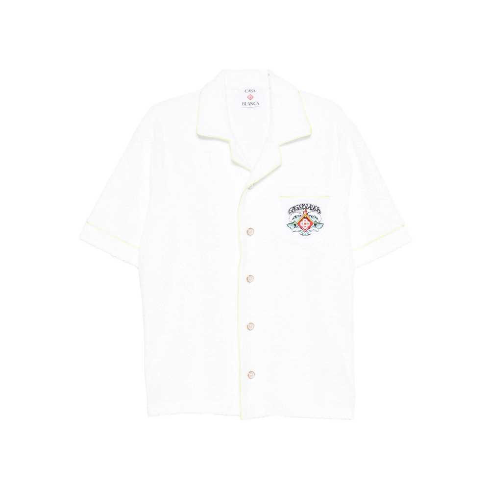 Logo-Patch Terry-Cloth Shirt