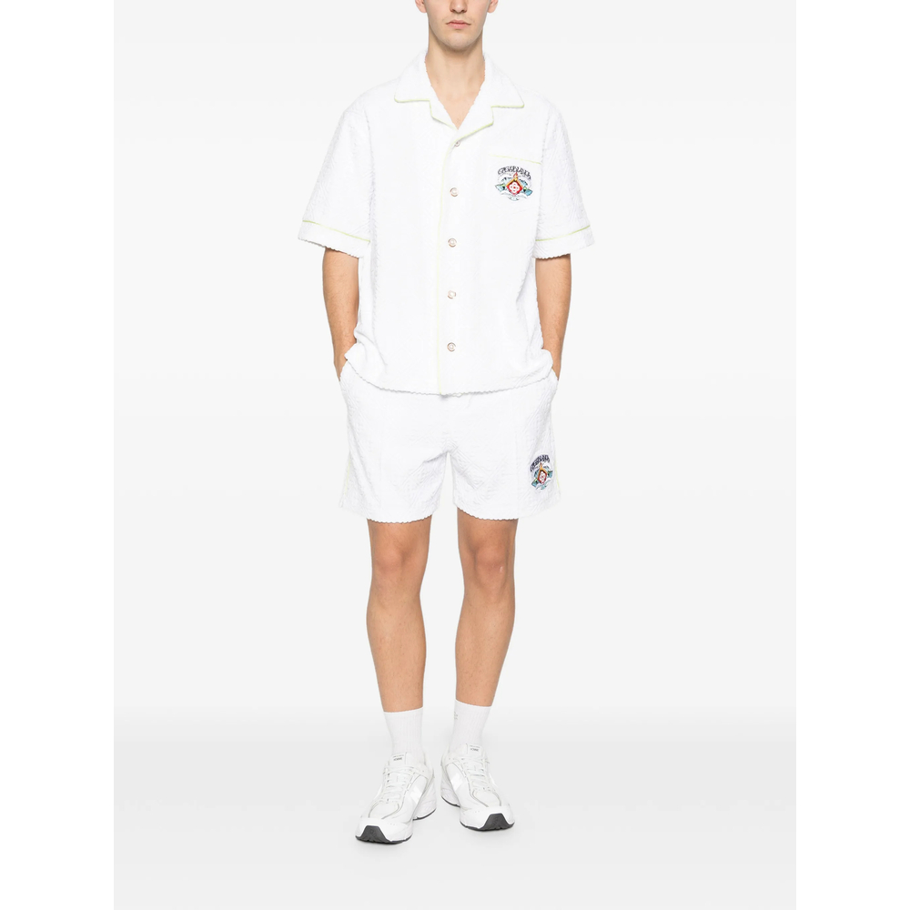 Logo-Patch Terry-Cloth Shirt