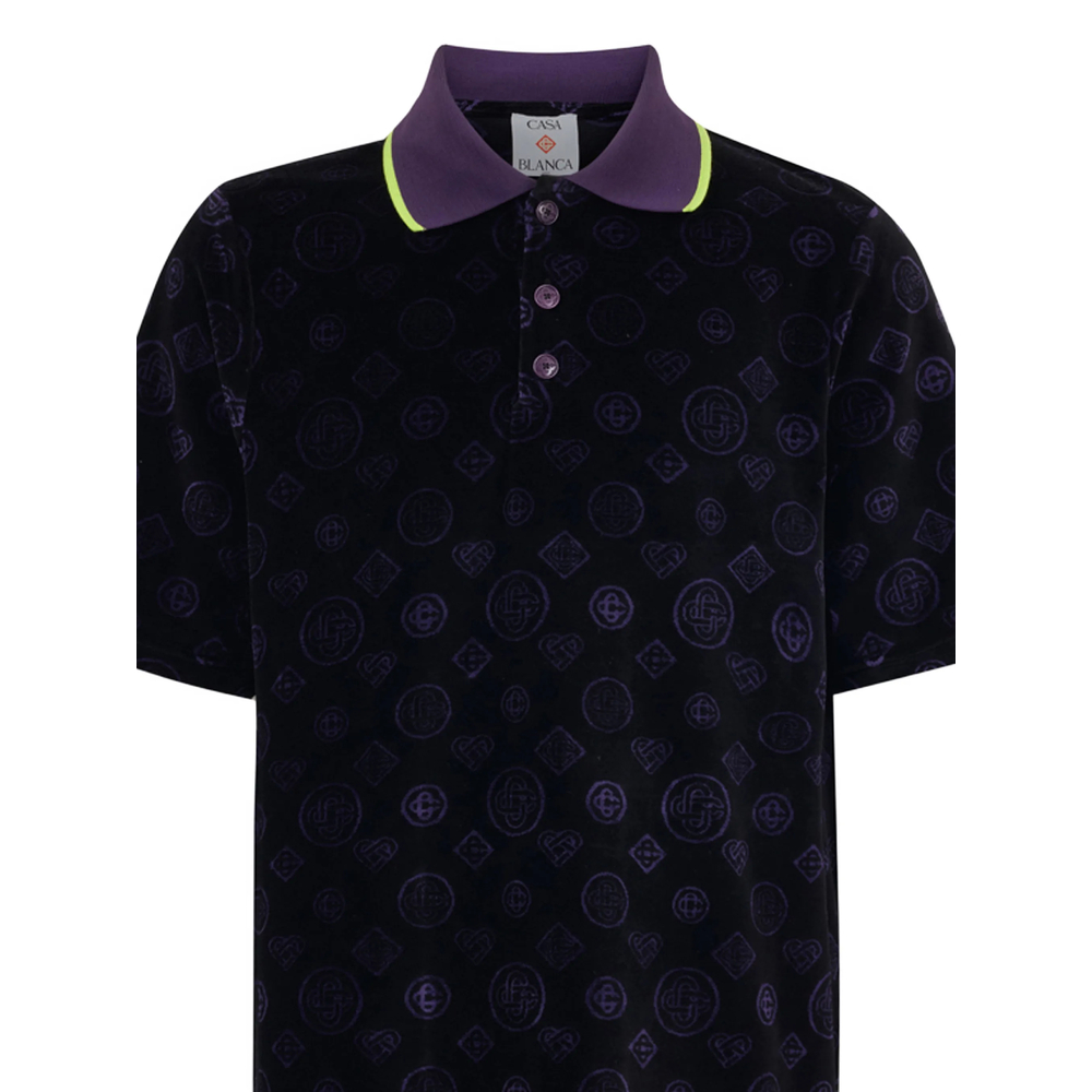 Monogram Velour Polo Shirt