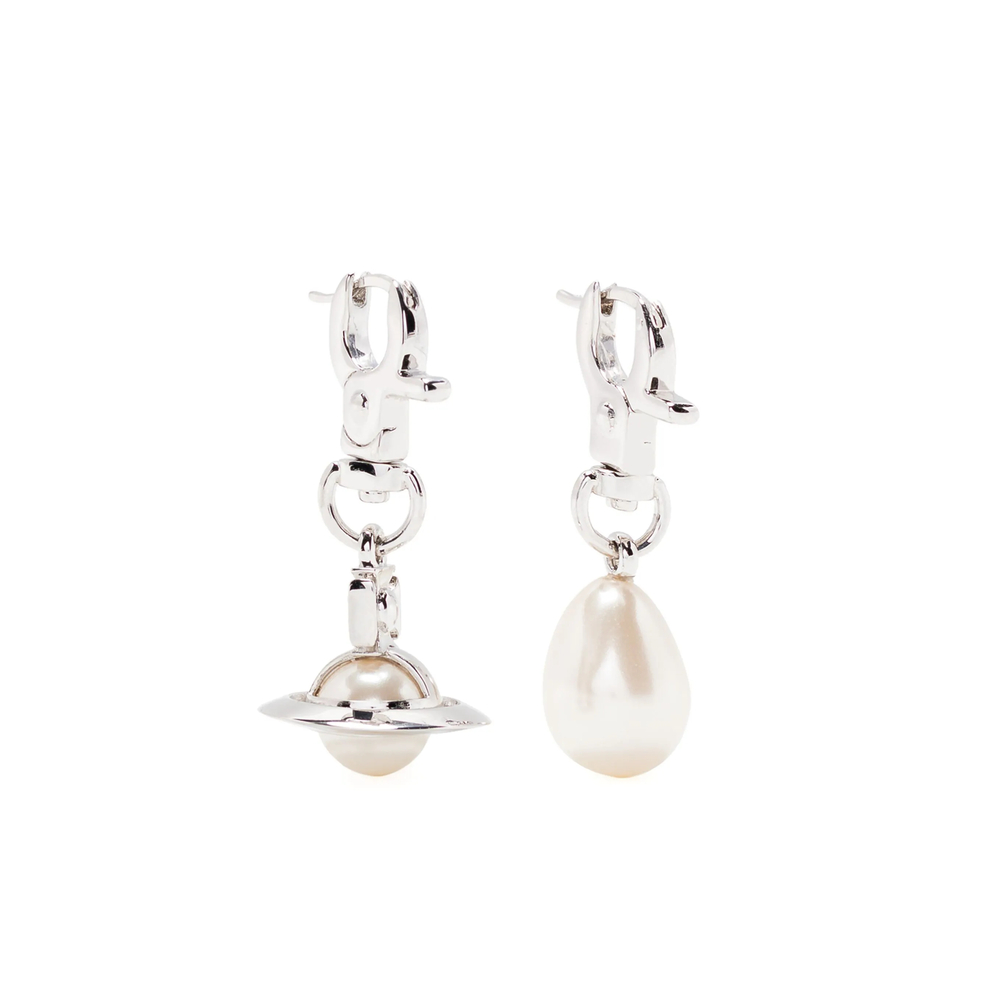 Vivienne Westwood Claude Drop Earrings In Transparent