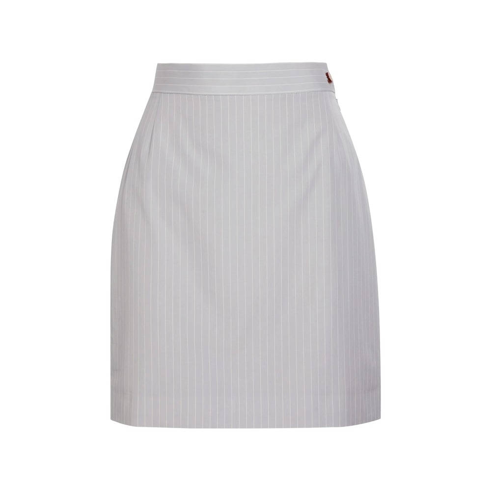 Vivienne Westwood Pinstripe Mini Skirt In Gray