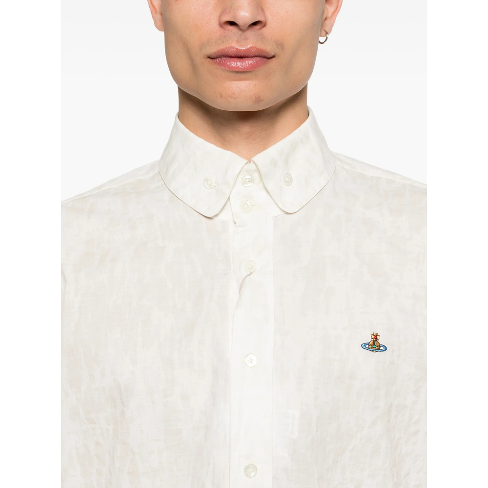 Orb-Detail Button-Fastening Shirt
