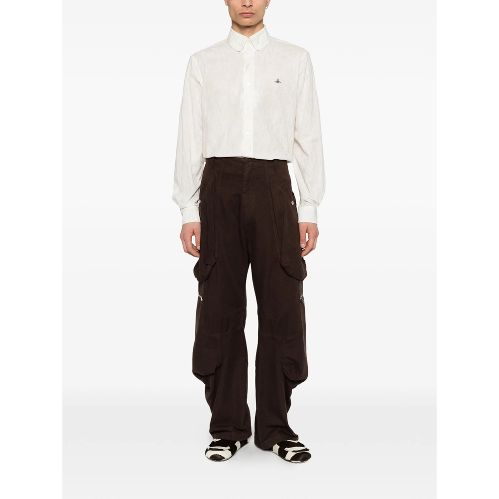 Orb-Detail Button-Fastening Shirt
