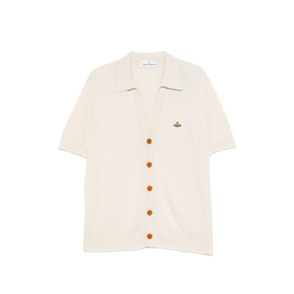 Vivienne Westwood Button-fastening Logo-embroidered Polo Cardigan