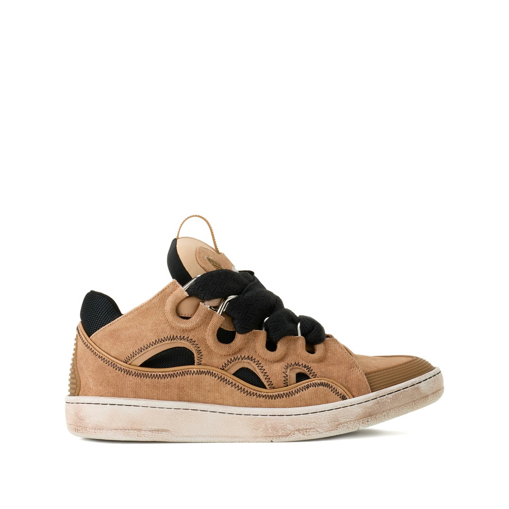 Lanvin Curb Cut-out Lace-up Sneakers
