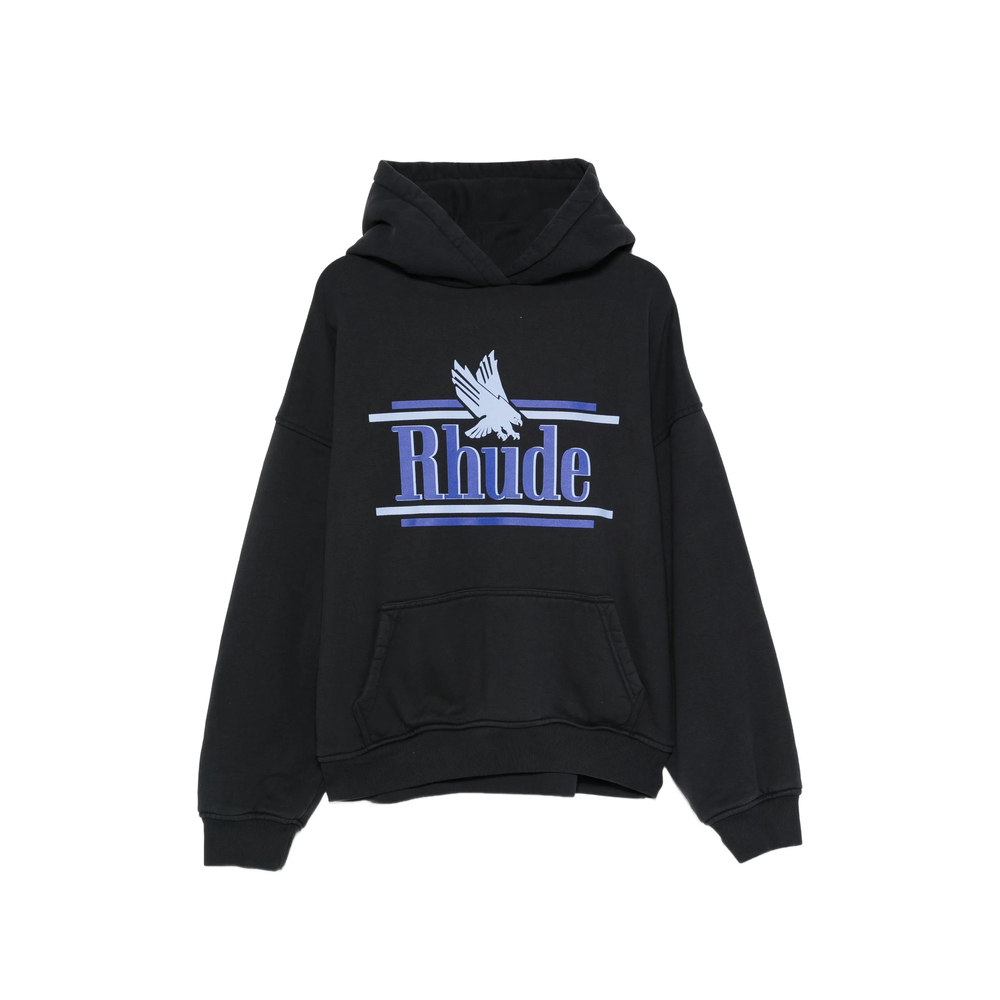 R H U D E Logo-print Pouch-pocket Hoodie