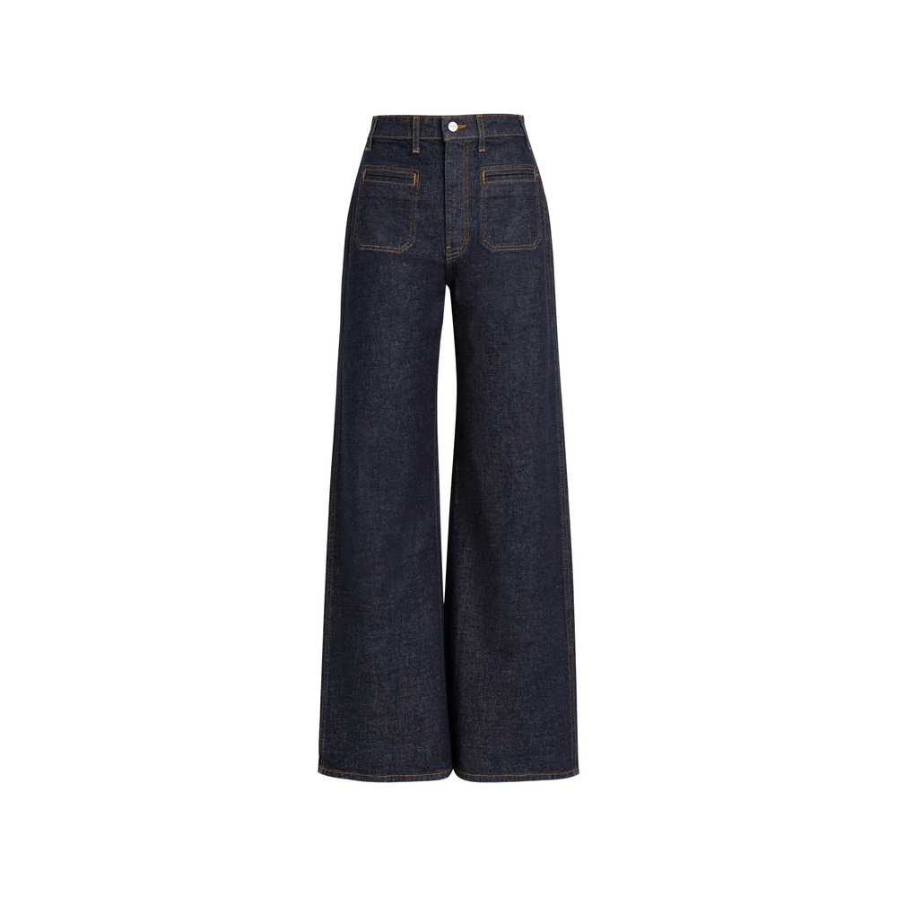Khaite Delmonico Patch Pocket Wide-leg Jeans