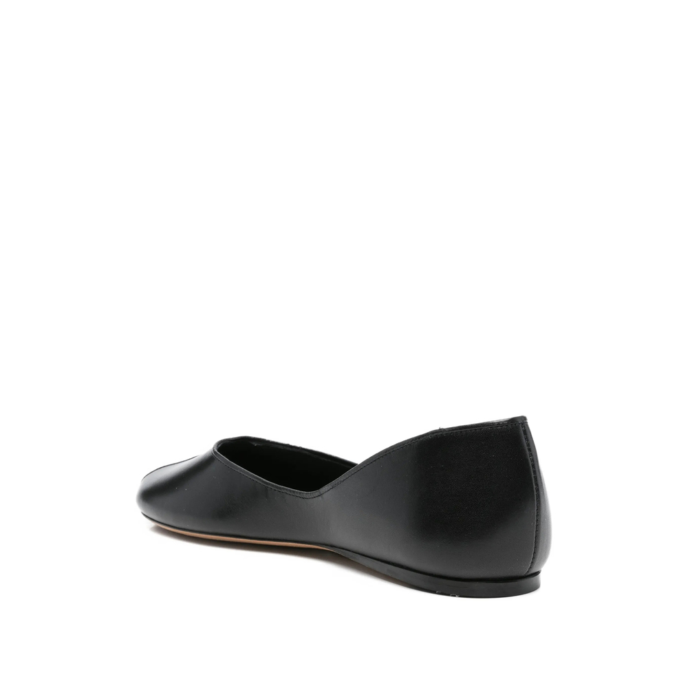 Peep-Toe Ballet Flats
