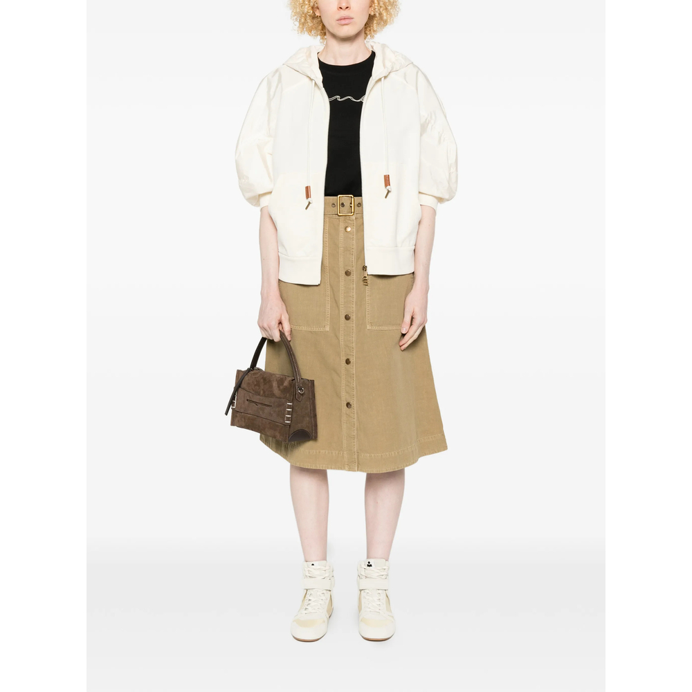 Hooded Puff-Sleeve Jacket