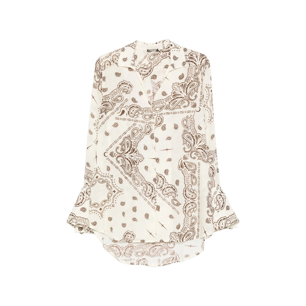 Paisley-Print Button-Up Shirt